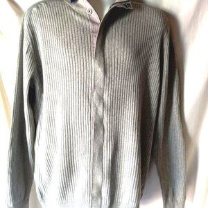 Men's Gray Zip Sweater Size XL NWT